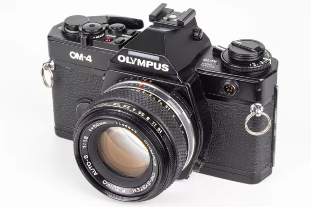 Olympus OM-4 35mm SLR Film Camera with Olympus OM Zuiko 50mm F1.8 Lens