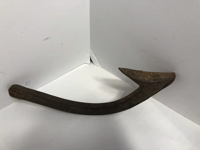 authentic antique barn hardware, old forged iron hook farm Tool 3