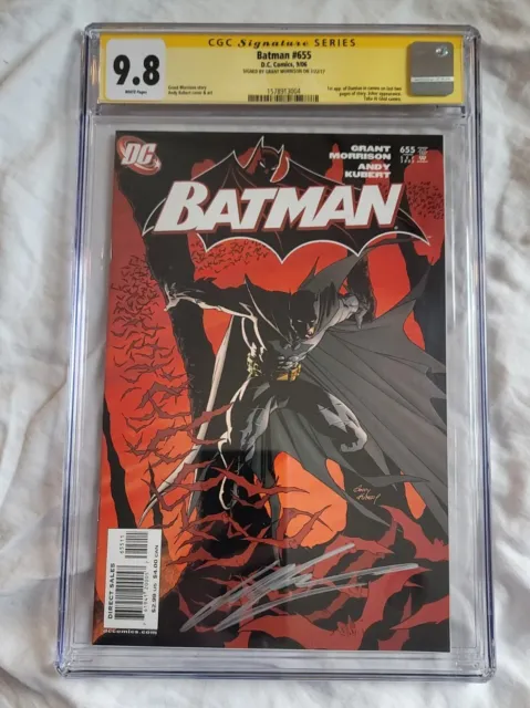 Batman #655 (2006) CGC SS 9.8 signed by Grant Morrison 1st Damian Wayne
