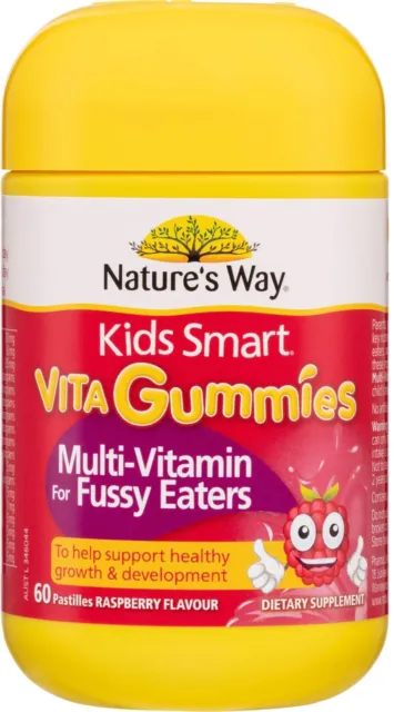 Kids Smart Multi for Fussy Eaters 60 Vita Gummies x 3 Pack Nature's Way