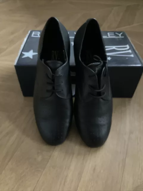 Scarpe da ballo Roch Valley in pelle nera Rupert da uomo taglia 7