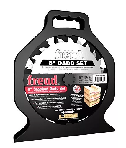 New Freud Sd208S "Pro Dado" Titanium Carbide 8" Saw Blade Kit 8" Set New In Case