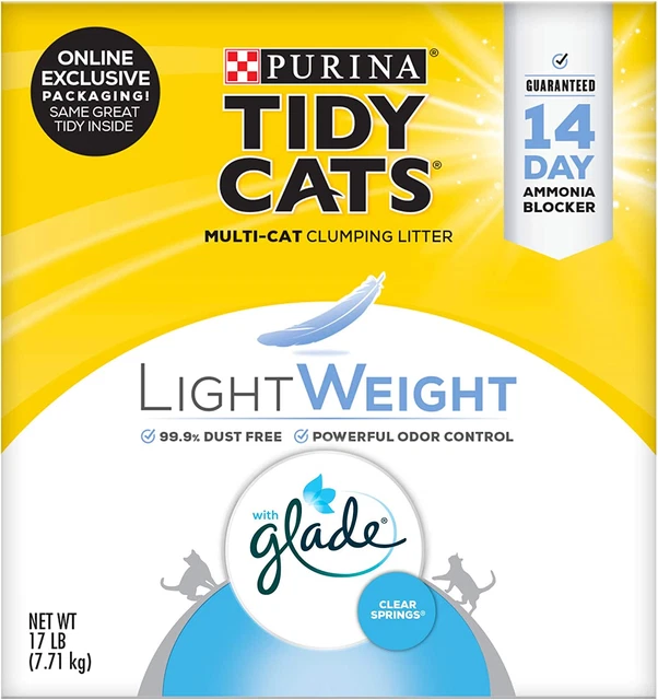 Purina Tidy Cats Low Dust, Multi Cat, Clumping Cat Litter, Lightweight Glade Cle