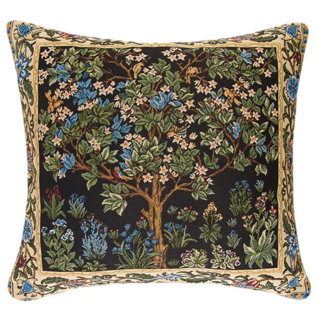 William Morris Tree of Life Tapestry Pillow Sofa Couch Gobelin Pillow 18"x18"