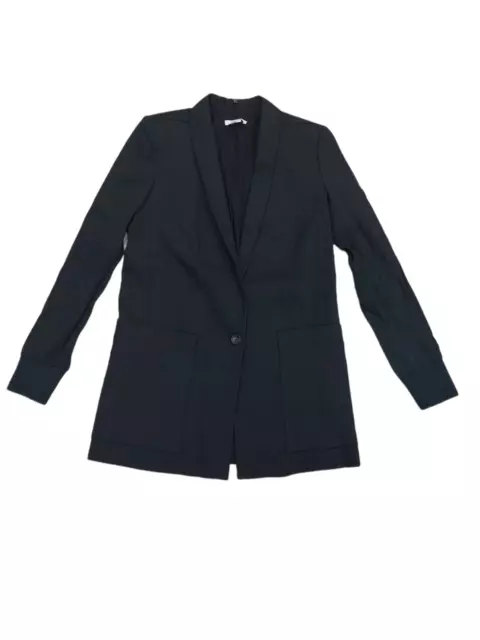 HELMUT LANG Womens Blazer Cove Textured Regular Elegant Black Size US 0 F02HW102