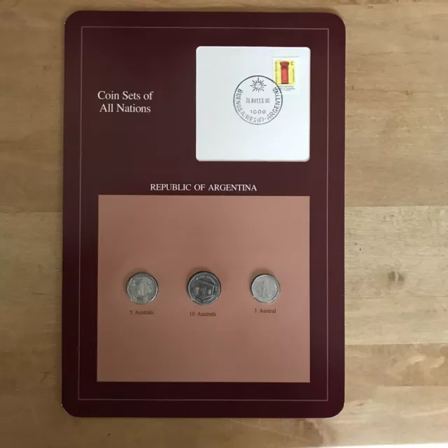 Coin Sets of All Nations Franklin Mint Republic of Argentina 1989-90 Complete.
