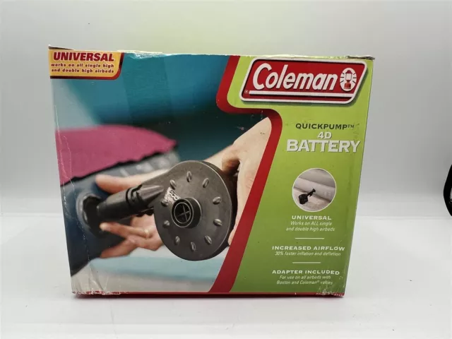 Coleman Quickpump 4D Battery Quick Pump Universal Works On All Airbeds