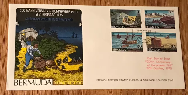 Bermuda FDC First Day Cover 27/10/75 200th  Gunpowder Plot American Independence