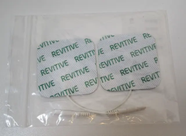 2 almohadillas corporales de electrodo potenciador de circulación revitiva - nuevas + sin usar - vendedor del Reino Unido