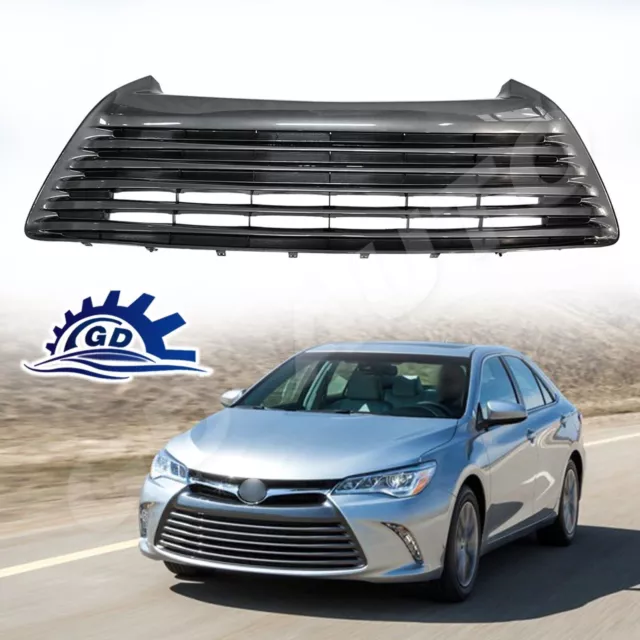 For 2015 2016 2017 Toyota Camry LE XLE Front Bumper Lower Grille Grill Grey