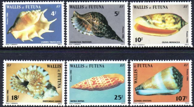 Wallis & Futuna 1986 -Sea Shells - Complete Set MNH