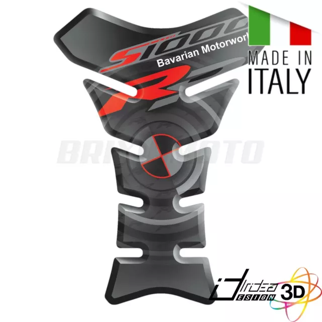 Paraserbatoio Adesivo Resinato Grigio Rosso Fits Bmw S 1000 Rr