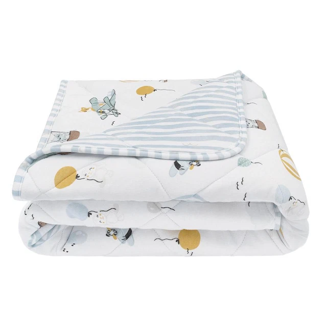 Living Textiles Reversable Jersey Cot Comforter (Up Up & Away/Stripes) Living Te