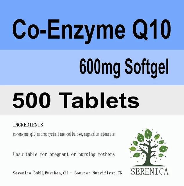Co-Enzyme Q10 600mg Energy CoQ10 x 500 Tablets