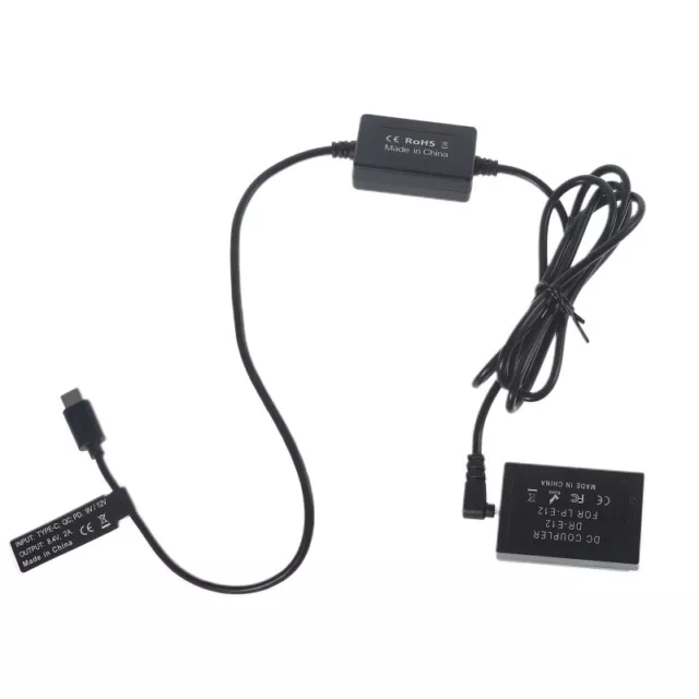 Type-C to for E12 Dummy for M10 M100 M200 Camera Power Adapter