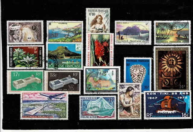 12663- French Polynésie, Polynesia , French Colonies,  collection of stamps