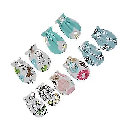 Set guanti morbidi neonato senza graffi per bambini cartoni animati - Fornitura guanti neonato