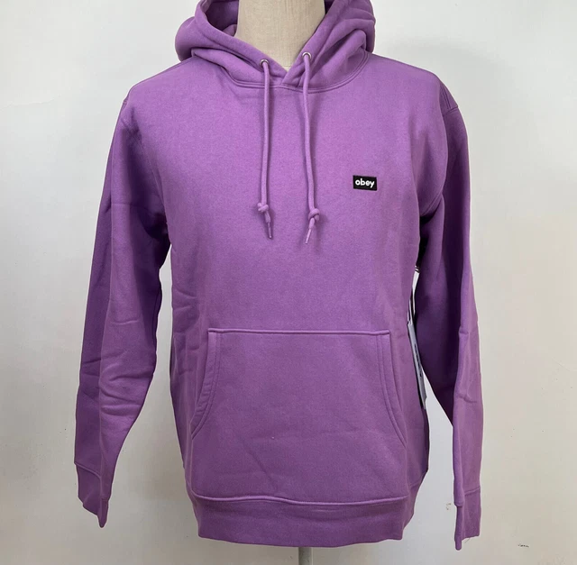Obey Men's Hoodie Sweatshirt Mini Box Logo Orchid Size M NWT Shepard Fairey