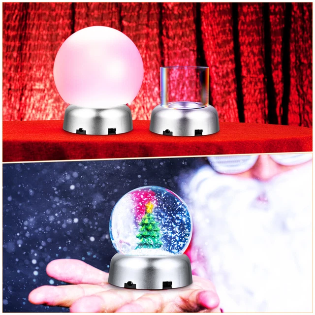 3 PACK LED Ornament Stand Light Base Sphere Lamp Holder Show for