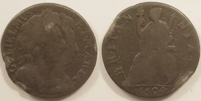 Royaume-Uni, Angleterre, Guillaume & Marie, Farthing, 1694, Rare !!