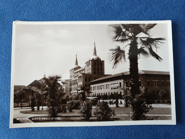 Cartolina Viaggiata Milano Città degli Studi con Tram 3 Aprile 1934