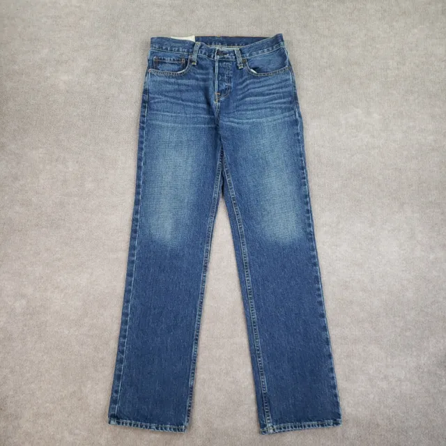 Hollister Balboa Classic Straight Leg Jeans Button Fly Dark Wash Mens 28x30