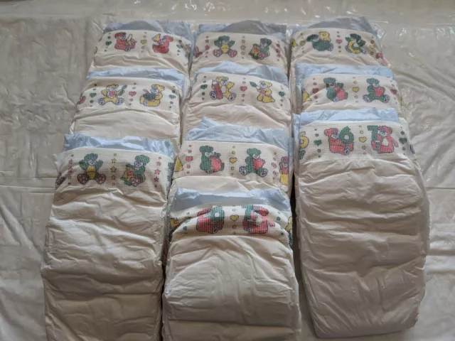10x Pampers Junior Plastic Backed Diapers Couches alte vintage vtg abdl