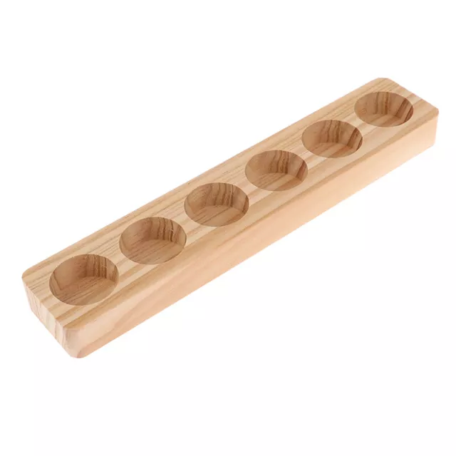 1 pz nuovo 6 fori olio essenziale legno display supporto stoccaggio olio essenziale