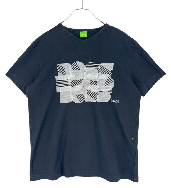 T-shirt Homme Hugo Boss, Blanc, Col Rond, Logo, 100% Coton, Taille L, état Parfait