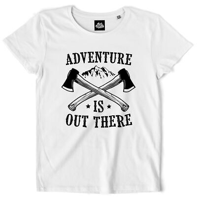 TEETOWN - T SHIRT FEMME - Adventure is out there - Mountain Life Travel Hiking