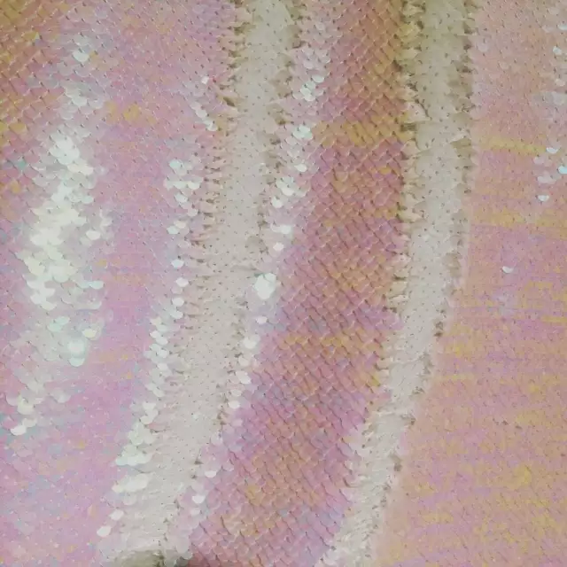 Lilac Purple Iridescent 3mm Sequin Fabric 2w Stretch Shiny Bling