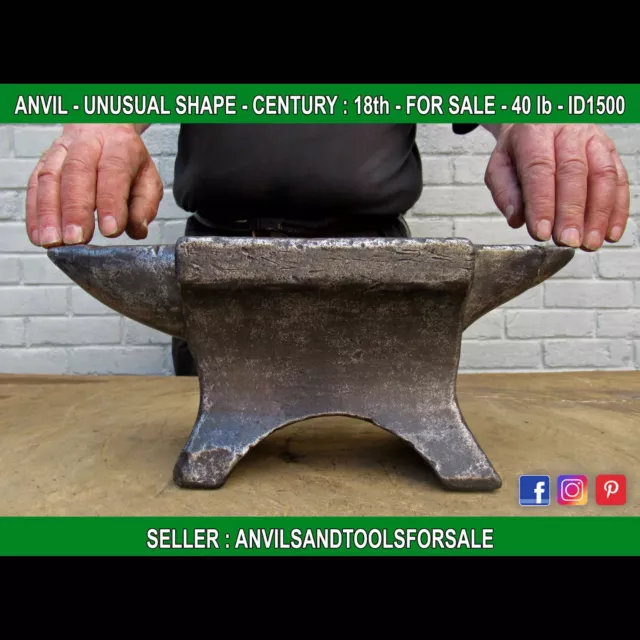 ANVIL - UNUSUAL SHAPE - CENTURY : 18th - 40 lb - ID1500