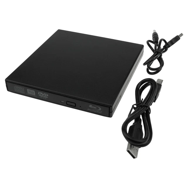 USB External Blu Ray Burner BD DL DVD CD RW Writer Movie Media Disc Player Drive