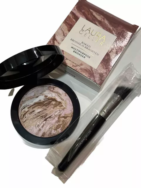 LAURA GELLER NEW YORK Gebackene Bronze aufhellendes Pulver Medium Supersize 24g & Bürste