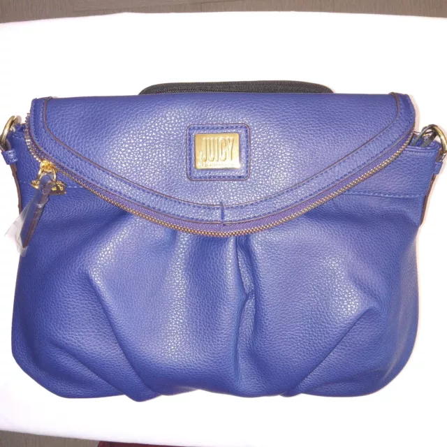 juicy couture tunnel flap crossbody bag ocean deep blue
