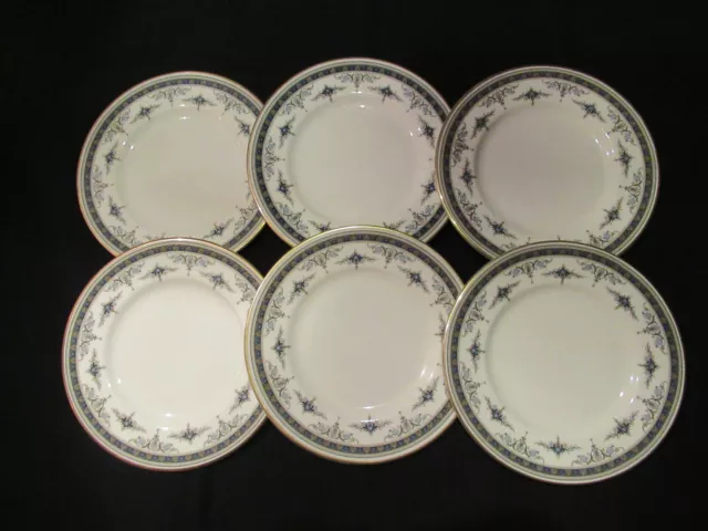 Minton Grasmere Blue Pattern 6 x Salad or Dessert Plates 8" - 2 lots available