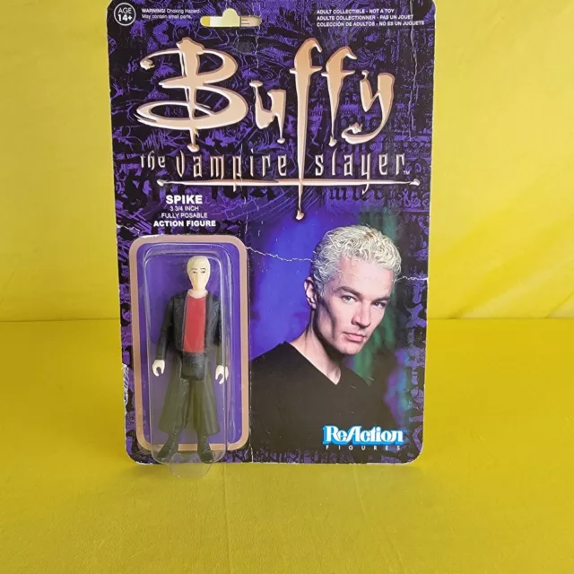 SPIKE Action Figure Buffy Vampire Slayer In Package Posable ReAction Super7 Y2k