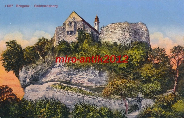 AK, Grafik, Bregenz - Rheintal, Panorama mit Bodensee, ca 1920; 5026-80