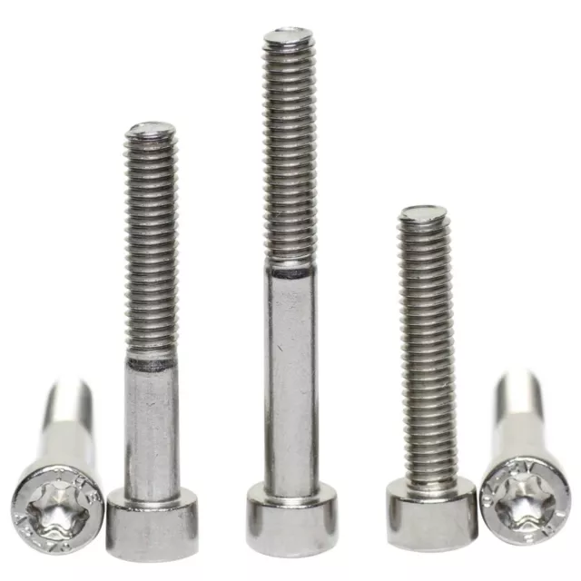 M3 / 3mm A2 STAINLESS STEEL TORX CAP SCREWS TX10 SIX LOBE HEXOBULAR DRIVE DIN912