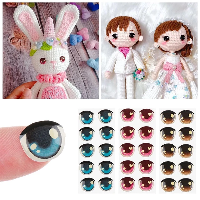 Anime Figur Puppe Gesichtsorgelpaste Augen-Chips-Papier Cartoon-Augen-Aufkleber