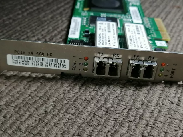 Qlogic PX2510401, QLE2462-Dell Dual Port 4G Fibre Channel to PCIe HBA Card