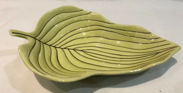 Carlton Ware (HP) 1950's Australian design - Lime Green leaf - 24cm Width