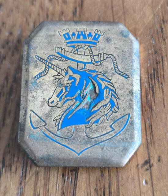 Insigne Marine Messageries Maritimes – Ville D'Amiens – Émail – Dos Grenu