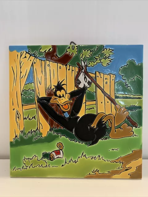 Vintage Ceramic Tile Hand Made By Nassos Rodos Made In Greece H&R Johnson Duck