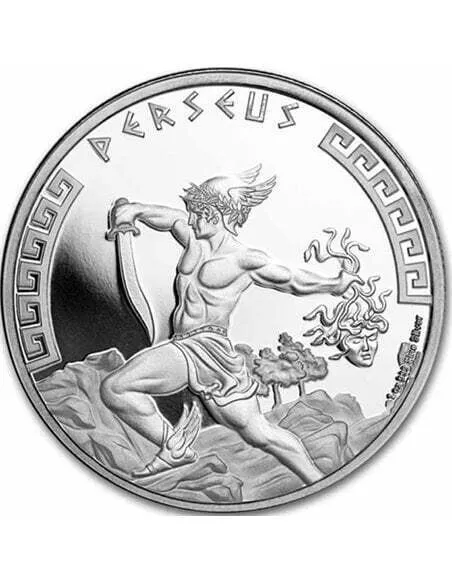 Greek Mythologie Perseus Silbermünze 1 Oz 999 Niue 2 $ 2024 ST / BU