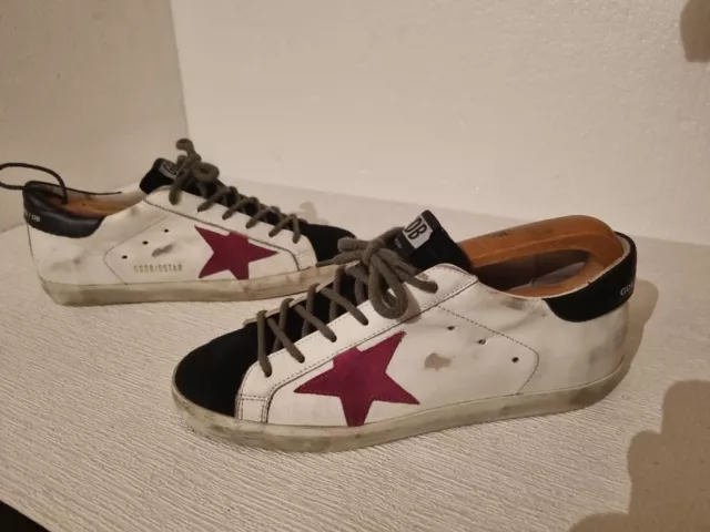 Golden Goose Superstar GGDB Sneakers White Leather/Suede Trainers Size EU 38