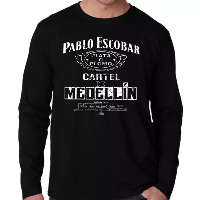 Pablo Escobar Cartel de Medellin Colombia Cocaine Narcos Langarm T-Shirt
