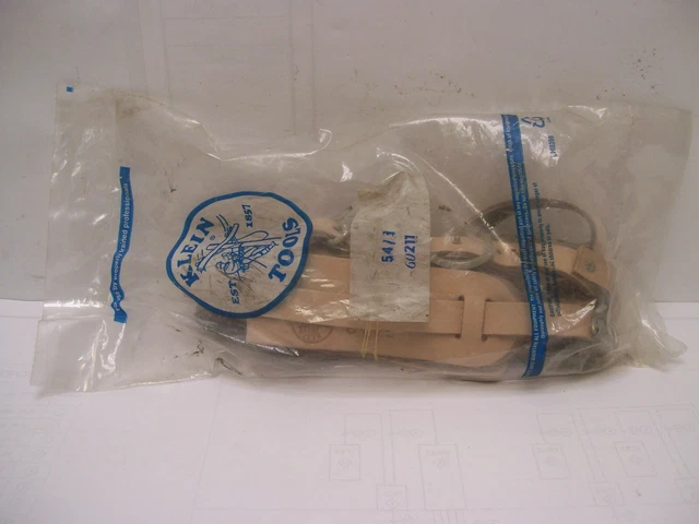 NEW NOS Klein Tools 5413 60211 Soft Leather Work Belt Suspenders     7357
