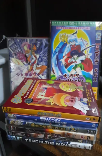 8 Anime DVD Bundle - Job Lot - Manga - Action Sci Fi - Tsubasa Tenchi Inu Yasha