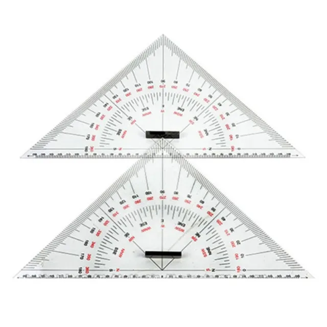 Dibujo gráfico regla triangular para dibujo de barco 300 mm triángulo grande P9H7